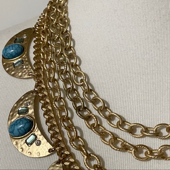 Robert Rose Turquoise Stone Pendant Gold N… - Picture 3 of 5